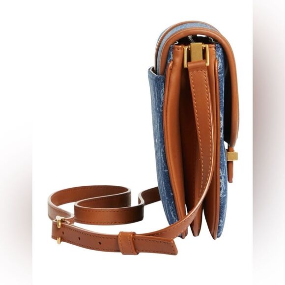 NWT YSL Monogram Denim Crossbody/Shoulder Bag - Picture 7 of 10